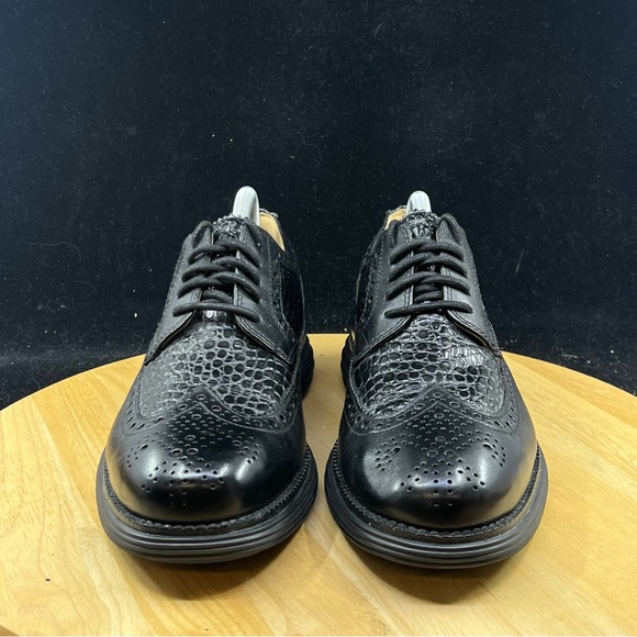 Cole Haan Grand 360 Crocodile Skin Black Leather Size 8.5 Mens